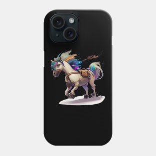 Colorful Fjord Horse Artwork 20 Phone Case