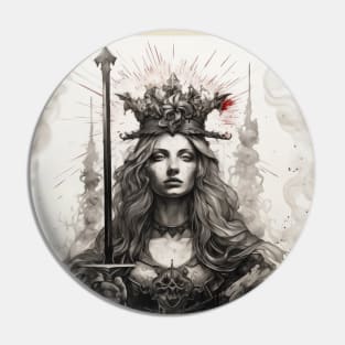 Queen of swords Pin