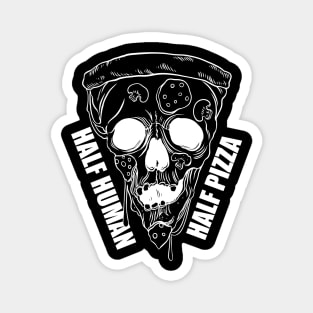 Pizza skull. Half Human Half Pizza Magnet