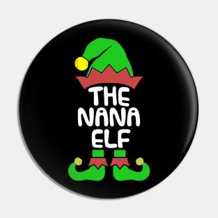 Nana Elf Matching Family Group Christmas Party Pajama Pin