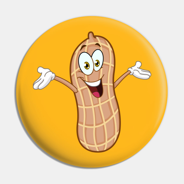 Peanut Cartoon - Peanut - Pin | TeePublic Peanut Cartoon - Peanut - Pin | TeePublic