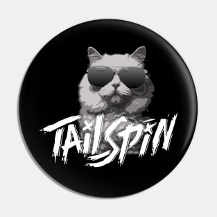 Tailspin Band Cat Graphic White Pin