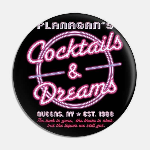 Cocktails & Dreams Bar Pin by Alema Art