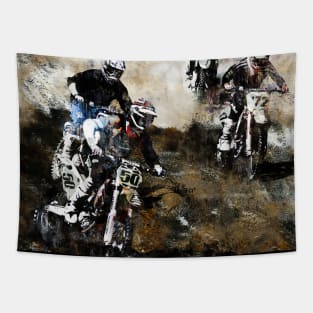 Race On - Motocross Racers Tapestry