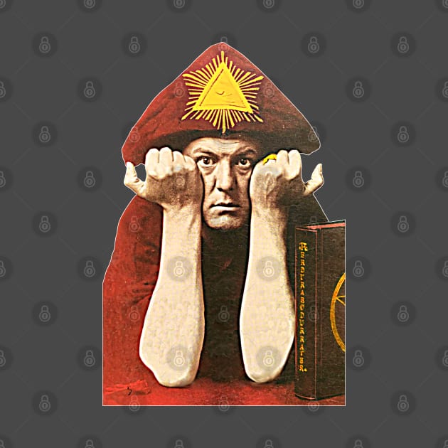 Aleister Crowley // Vintage Occult Paganism Fan Art by darklordpug