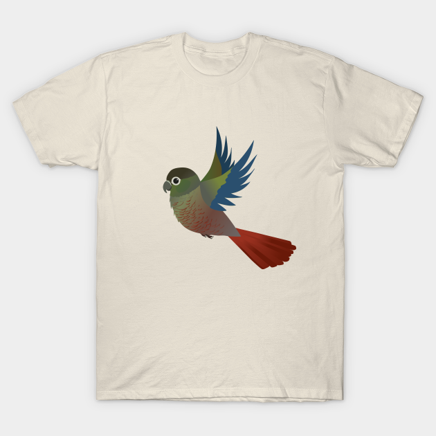 Flying Green-cheeked conure - Green Cheeked Conure - T-Shirt