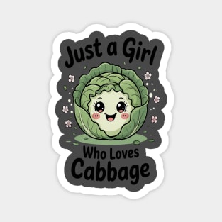 Just A Girl Who Loves Cabbage Magnet