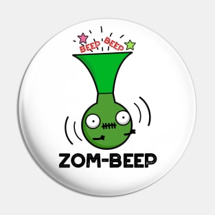 Zom-beep Cute Halloween Zombie Honker Pun Pin