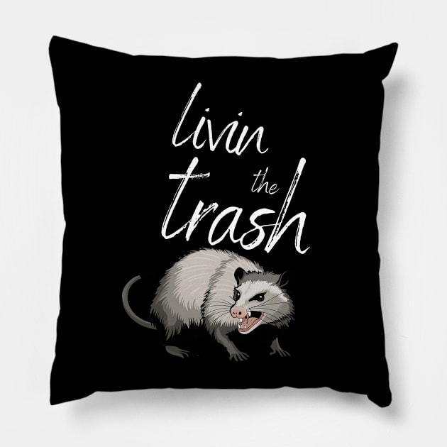 Livin the Trash - Eat Trash Pillow by AnimeVision