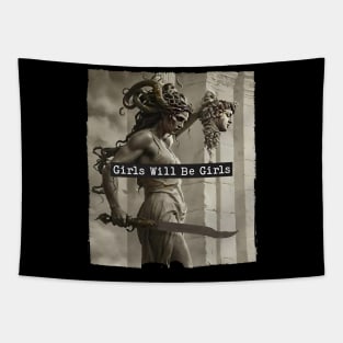Girls Will Be Girls Retro Tapestry