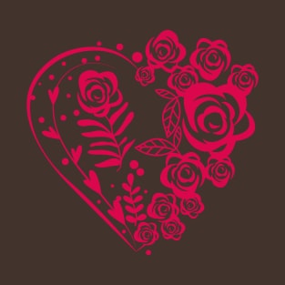 Rose valentine heart T-Shirt