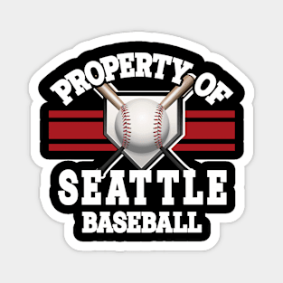 Proud Name Seattle Graphic Property Vintage Baseball Magnet