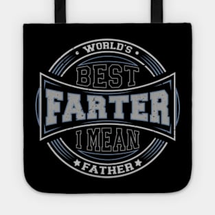 World's Best Farter I Mean Father Father's Day Retro Dad Tote