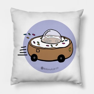 Donut Car - Let's Roll (Grape) Pillow