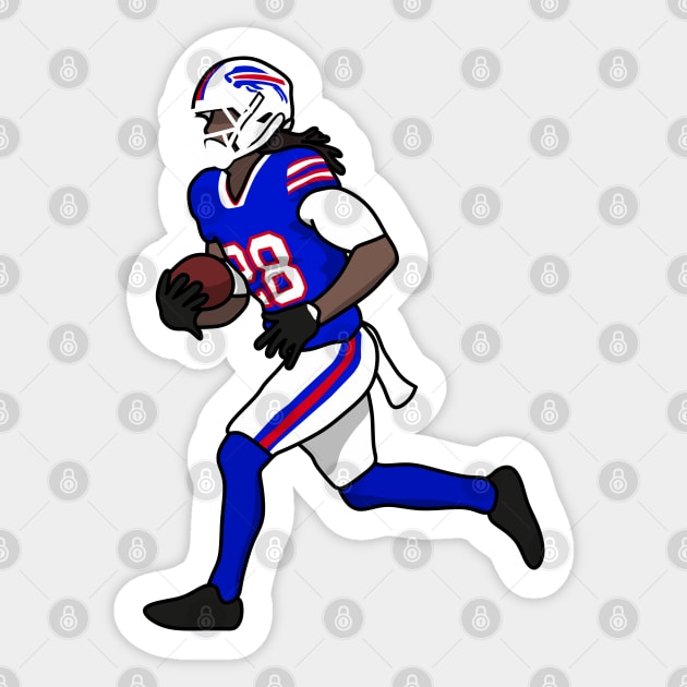 james the running back - James Cook - Sticker | TeePublic