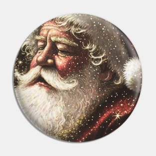 Classic Glitter Santa Claus Pin