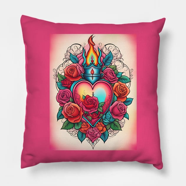 Sacred Heart Pillow by Absinthe Society 