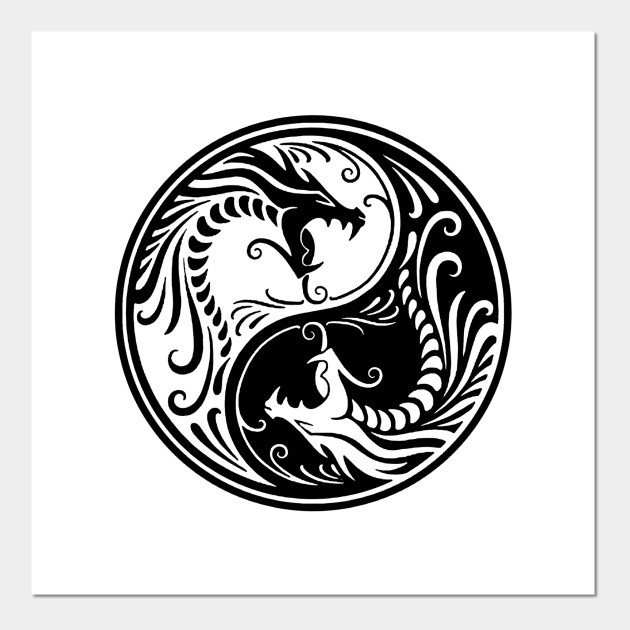 Dragon ying-yang - Dragon - Posters and Art Prints | TeePublic