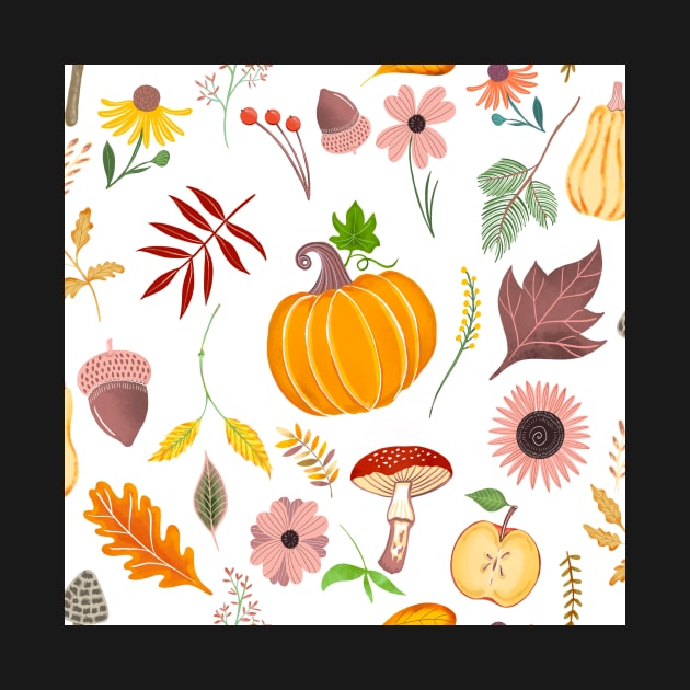 Pumpkin patch pattern by Papergrape