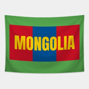 Mongolia Flag Colors Tapestry