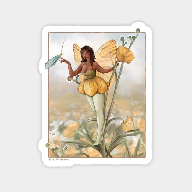 Buttercup Fairy Magnet by Nixi