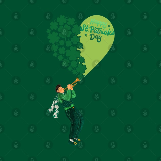 St Patrick heart music by Beyond TShirt