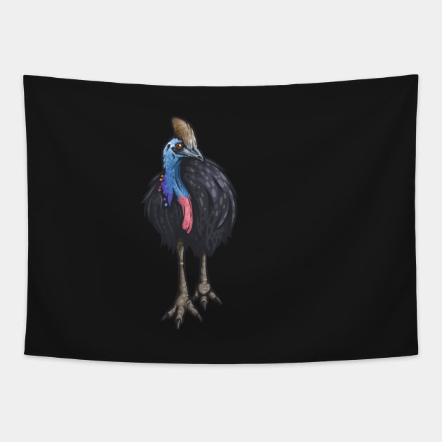 Southern Cassowary Tapestry by Ginboy