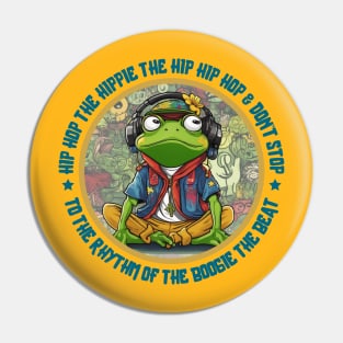 hip hop the hippie, hip hop frog Pin