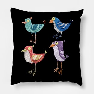 bids vintage illustration Pillow