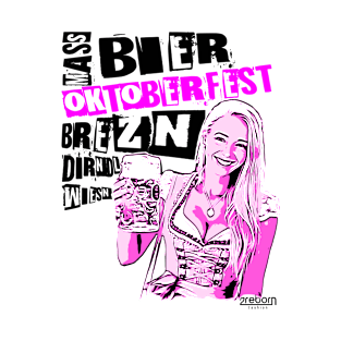 2reborn JEN Oktoberfest Bier Party Dirndl piink T-Shirt