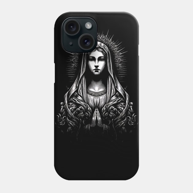 Gothic Aesthetic Virgin Mary Phone Case by MetalByte