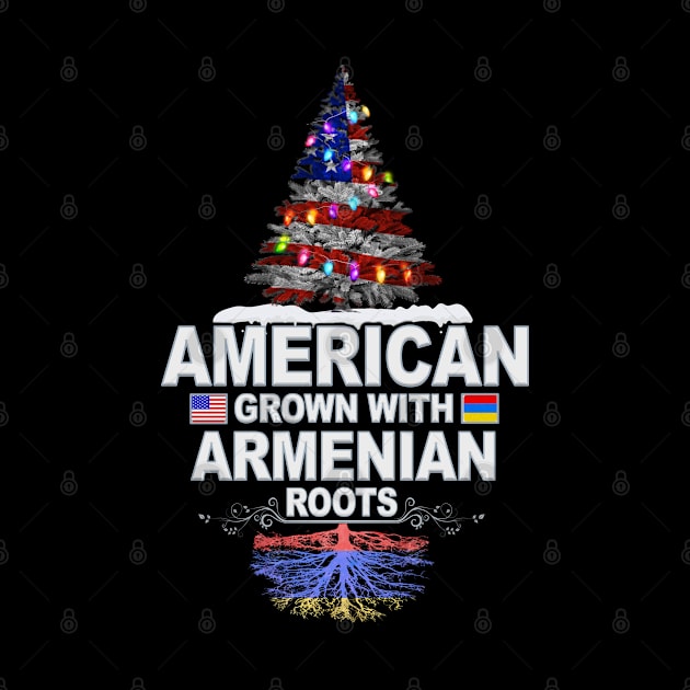 Christmas Tree  American Grown With Armenian Roots - Gift for Armenian From Armenia by Country Flags