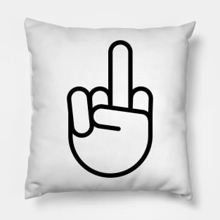 Flipping the bird hand sign Pillow