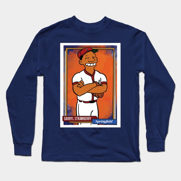 Darryl Strawberry Springfield Homer at the Bat Inspired Simpsons - Simpsons  - Long Sleeve T-Shirt