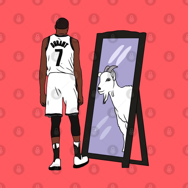 Kevin Durant Mirror GOAT (Nets) by rattraptees