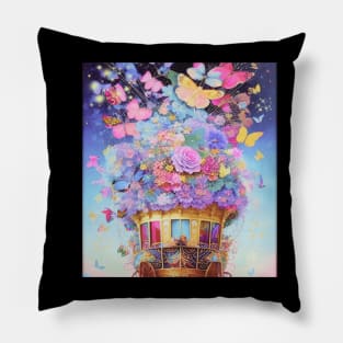 Flowers Butterflies Stars And Colors Pillow