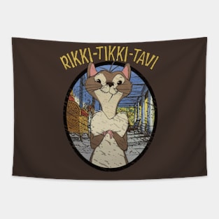 Retro Cartoon Mongoose Tapestry