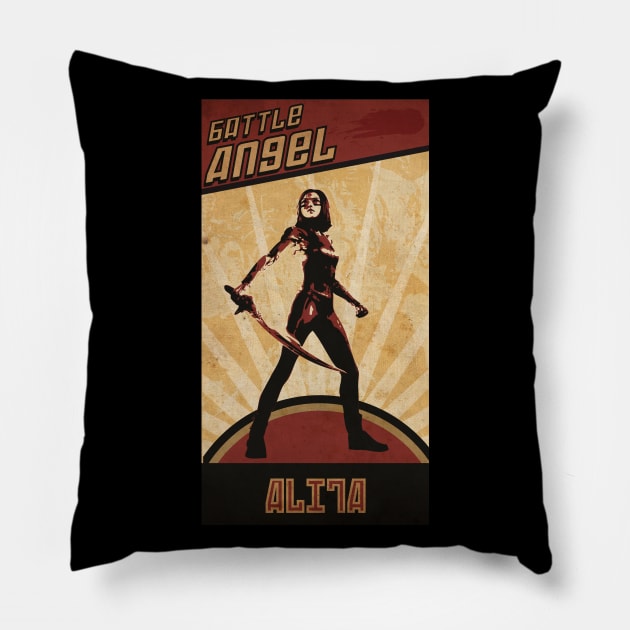 Battle Girl Angel Pillow by CTShirts