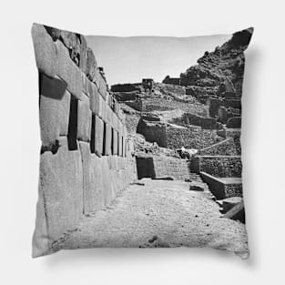 vintage Ollantaytambo Peru Pillow