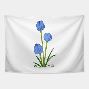 Blaue Blumen Tapestry