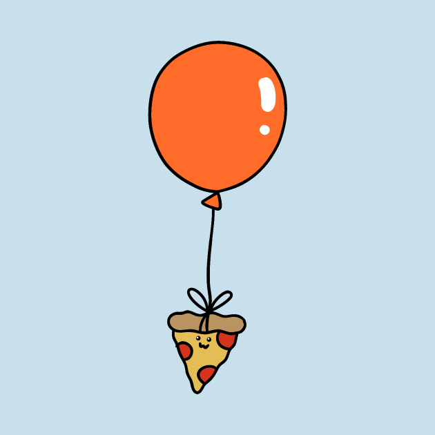 Orange Balloon Pizza Slice by saradaboru