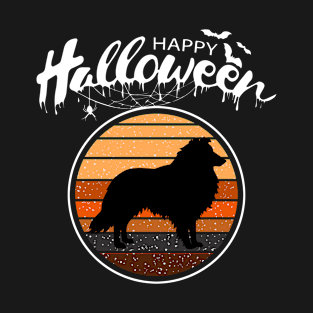 Funny Happy Halloween Beautiful Sheltie Men Women Kids Gift T-Shirt