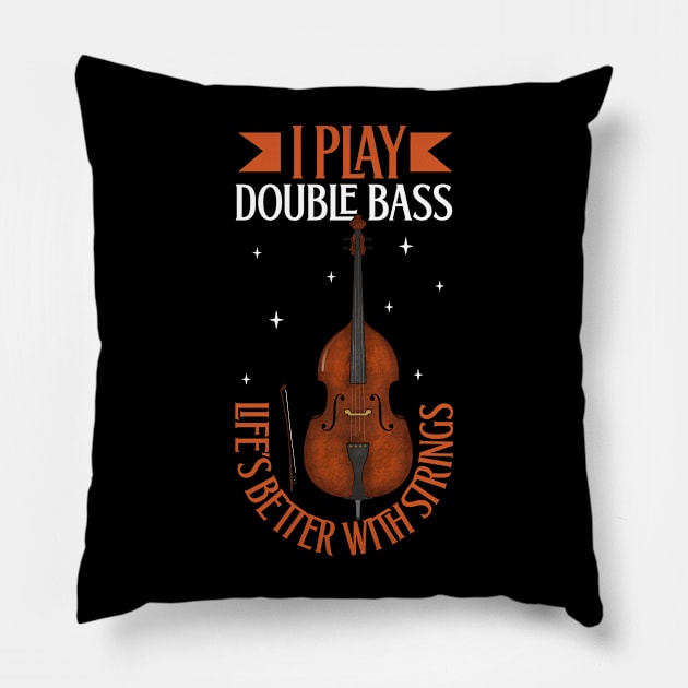 I play Double Bass Pillow by Modern Medieval Design