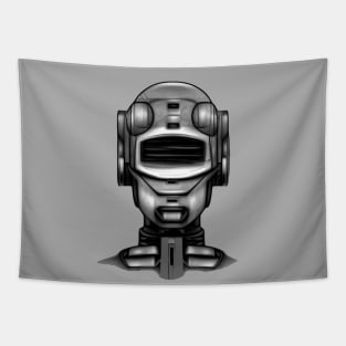 Portrait Of A Robot 5 Cyberpunk Artwork Tapestry