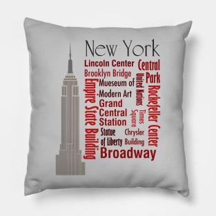 Sights of New York Pillow