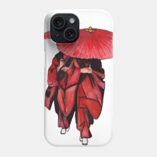 Watercolor - Red walk Phone Case