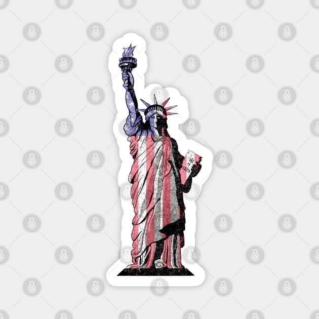 Patriotic Statue Of Liberty Magnet by macdonaldcreativestudios