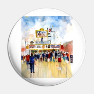 Jersey Shore - Seaside Heights - Watercolor - Boardwalk Pin