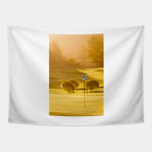 Morning on Golf Course Tapestry