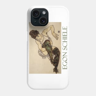 Reclining Woman with Green Stockings (1917) by Egon Schiele Phone Case